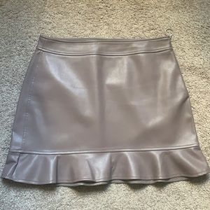 Express Taupe Faux Leather Skirt